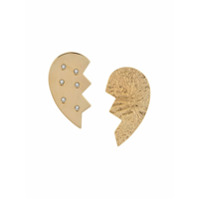 Magda Butrym Heart leaf earrings - Dourado