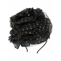 Maison Michel Headband floral - Preto