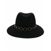 Maison Michel hoop-detail fedora hat - Preto