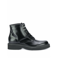 Marni lace-up leather ankle boots - Preto