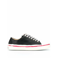 Marni leather lace-up sneakers - Preto