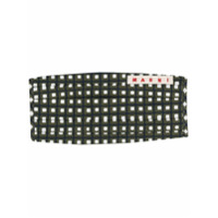 Marni Máscara com estampa xadrez - Verde