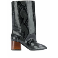 Marni python-effect boots - Preto