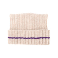 Marni rib-knit beanie hat - Neutro