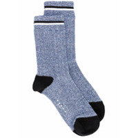 Marni striped trim socks - Azul