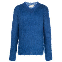 Marni Suéter azul com efeito pincelado