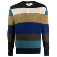 Marni Suéter de tricô com listras - Azul