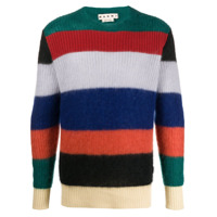 Marni Suéter de tricô com listras - Laranja