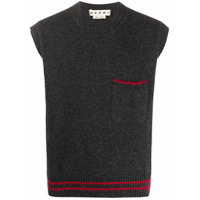 Marni Suéter sem mangas com bolso - Cinza