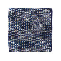 Missoni Echarpe com bordado chevron - Azul