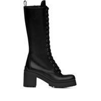 Miu Miu Bota militar cano longo - Preto