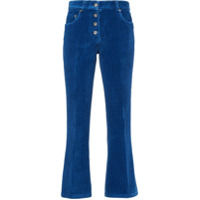 Miu Miu Caça cropped de veludo cotelê - Azul