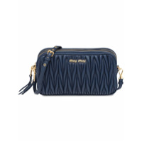 Miu Miu matelassé make up bag - Azul