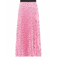 Miu Miu pleated floral print skirt - Rosa