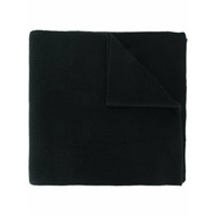 Moncler Cachecol de tricô com logo - Preto