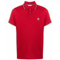 Moncler Camisa polo com logo - Vermelho