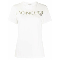 Moncler Camiseta com logo gravado - Branco