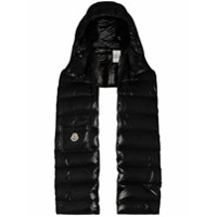 Moncler Echarpe matelassê com capuz - Preto
