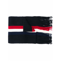 Moncler tri-colour striped scarf - Azul