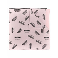 Moschino Cachecol Milano com logo - Rosa