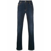 Moschino Calça jeans slim com patch - Azul