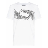 Moschino Camiseta com logo duplo - Branco