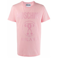 Moschino Camiseta Milano com logo - Rosa