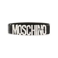 Moschino Cinto com logo na fivela - Preto