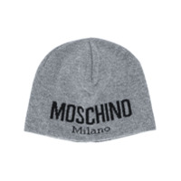 Moschino Gorro com logo - Cinza