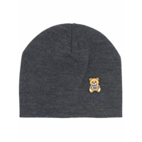 Moschino Gorro com patch de ursinho - Cinza