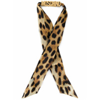 Moschino leopard silk scarf - Amarelo