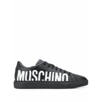 Moschino logo print sneakers - Preto