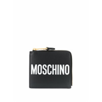Moschino logo-print zipped wallet - Preto