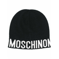 Moschino logo wool beanie - Preto