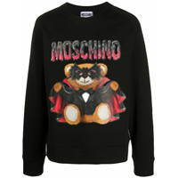 Moschino Moletom com estampa - Preto