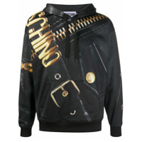 Moschino Moletom Macro com capuz - Preto