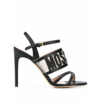 Moschino Sandália com logo gravado - Preto