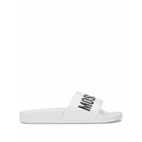 Moschino Slide com estampa de logo - Branco