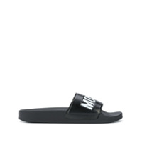 Moschino Slide com logo gravado - Preto