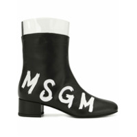 MSGM Bota com logo - Preto