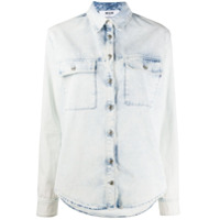 MSGM Camisa jeans com lavagem - Azul