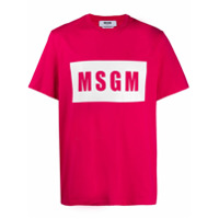 MSGM Camiseta com estampa de logo - Rosa
