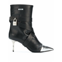 MSGM high heel ankle boots - Preto