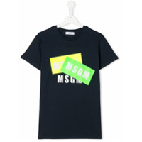 Msgm Kids Camiseta com estampa de logo - Azul