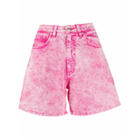 MSGM Short com efeito de lavagem - Rosa