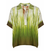 Natori Camisa com estampa abstrata - Verde