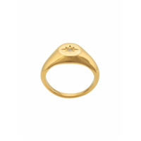 Nialaya Jewelry engraved star ring - Dourado