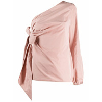 Nº21 Blusa ombro único com drapeado - Rosa