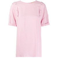 Nº21 Camiseta com detalhe de babados - Rosa