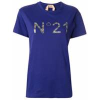 Nº21 Camiseta com estampa de logo - Rosa